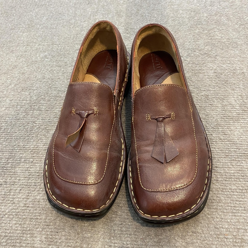 Born Shoes Womens Size 9.5 Brown Leather Tassel Loafers Slip On Casual B-6203 - Picture 2 of 9